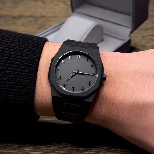 Santoni Black Arabic Watch – جمال في كل لحظة | Unique Edition for Men